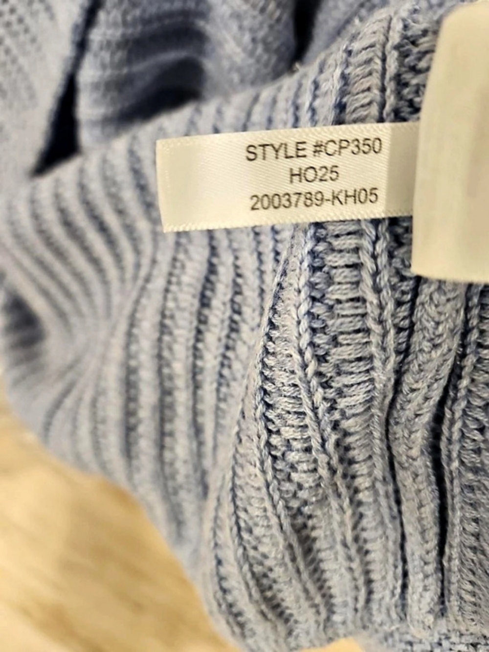 J.Crew Factory Cotton-blend Mockneck Sweater Blue - Picture 4 of 4